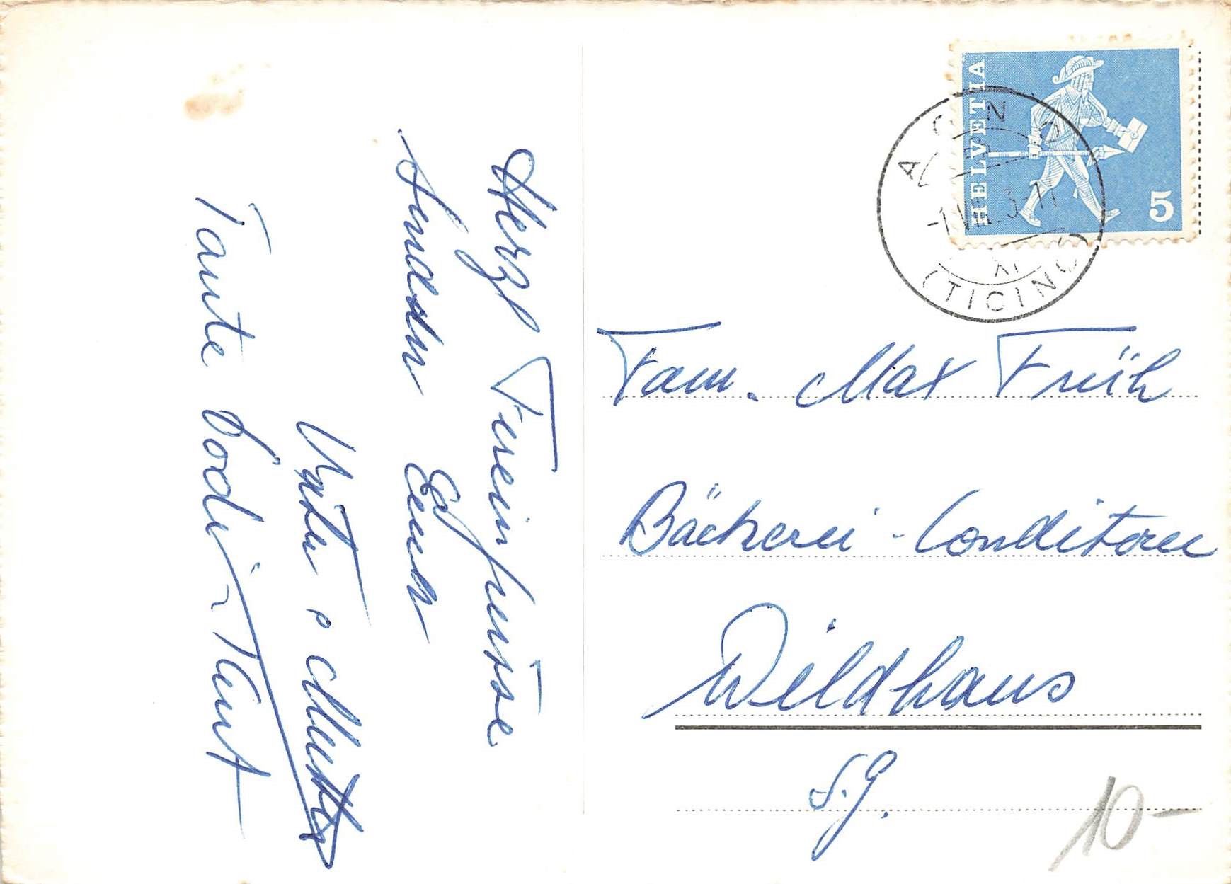 Cartoline postali: Agno (TI) – Usato da Biasca venduto da Blenio71 1