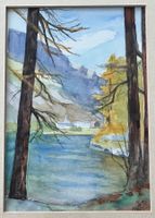 R. Benz am Silsersee Blick von Chaste nach Sils-Baseglia