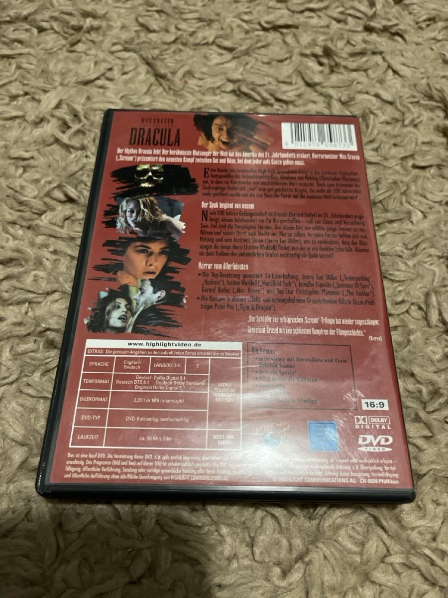 Tutti i DVDs: Wes Craven's Dracula DVD – Usato da Unterkulm venduto da AnoliOccasion 2