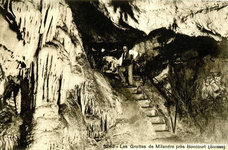 Cartoline postali: Boncourt - les grottes de Milandre c1910 – Usato da Emmenbrücke venduto da teestube