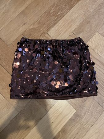 Minirock mit Pailletten braun Grösse S guter Zustand