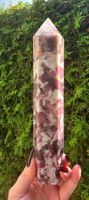 🩷🖤 Pink Turmalin in Rauchquarz Obelisk 🖤🩷