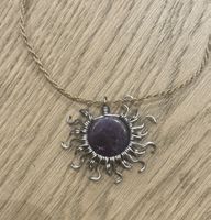Halskette Sonne mit Amethyst