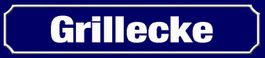Blechschild-GRILLECKE-BLAU - 46 X 10 CM