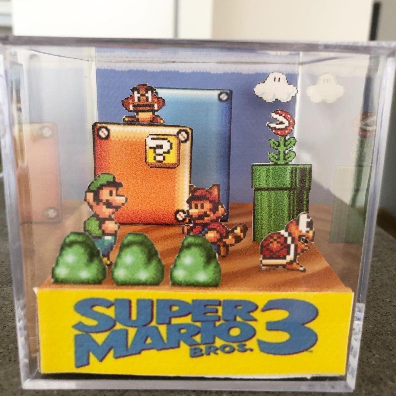 Nintendo Figuren: Super Mario Bros 3 Diorama 3D, Handmade – Gebraucht aus Ponte capriasca von TheCrash01 1