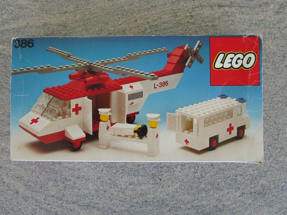 backup Anden klasse Forståelse Vintage Lego 386 - Helicopter +Ambulance | Kaufen auf Ricardo
