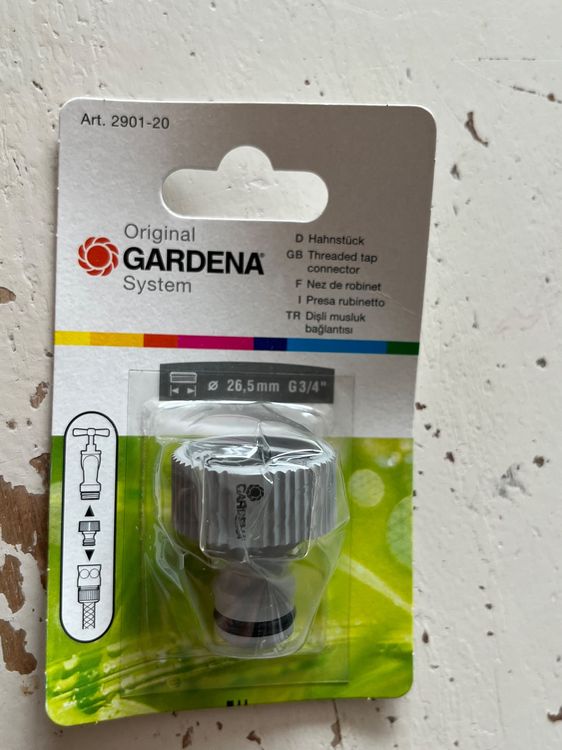 Original Gardena 290120 Hahnstück 26,5mm G3/4“ Anschluss Kaufen auf