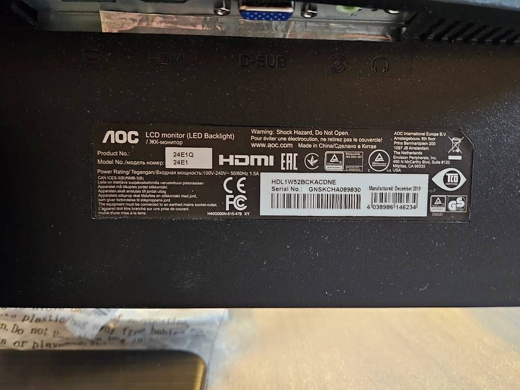 Monitore: Monitor AOC 24E1Q – Gebraucht aus Nottwil von Beatjost 2
