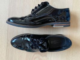 eleganter Schuh scharz Lack Leder Junge Gr. 37