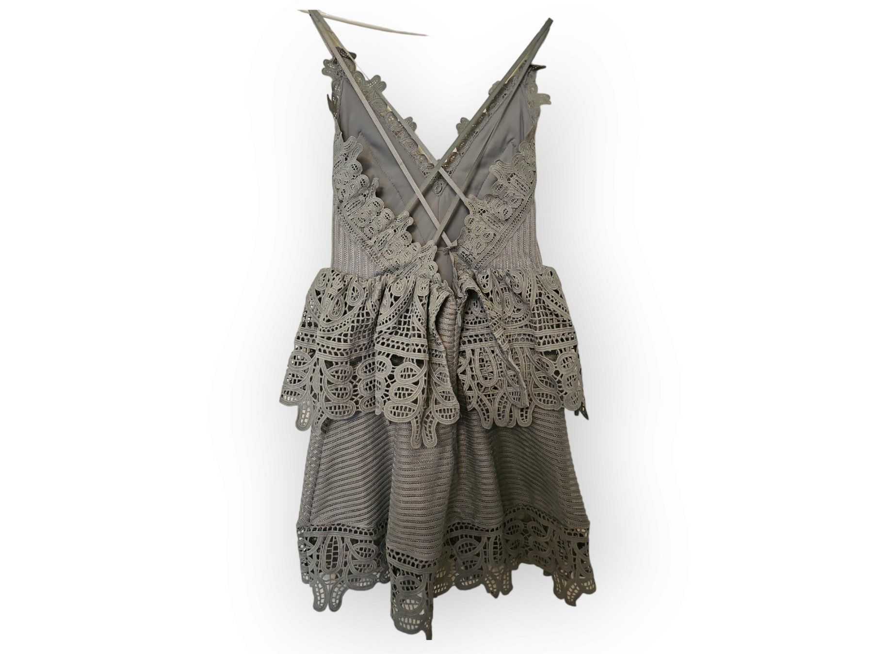 Vestiti: Spitzenkleid grau Gr. M – Usato da Langenthal venduto da SecondChanceShop 5