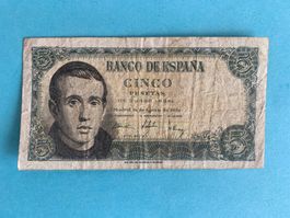ESPAGNE - Cinco Pesetas 16 Agosto 1951 Jaime BALMES