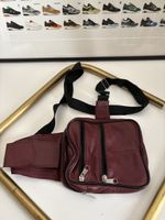 Sacoche bandoulière en cuir bordeaux