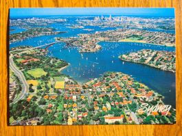 Sydney Harbor view from Gladesville Bridge to the Gap, Austr