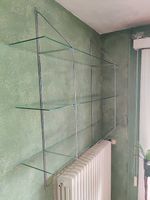 Wandregal mit 3 Tablaren aus zertifiziertem Sicherheitsglas