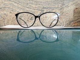 Brille Swarovski schwarz silber 55-14-145