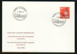 1993, FDC, Zugunsten der Kapellbrücke in Luzern (1)