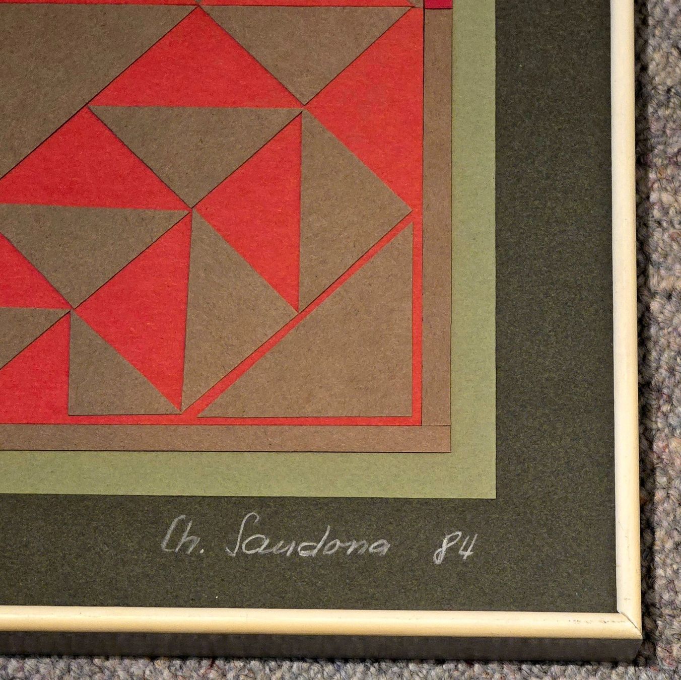 Dipinti: Geometrische Komposition - signiert 84. – Usato da Reinach BL venduto da Pendling 2