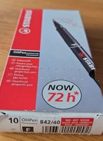 STABILO OHPen 842/40 Permanent Rot 10 Stück, neu