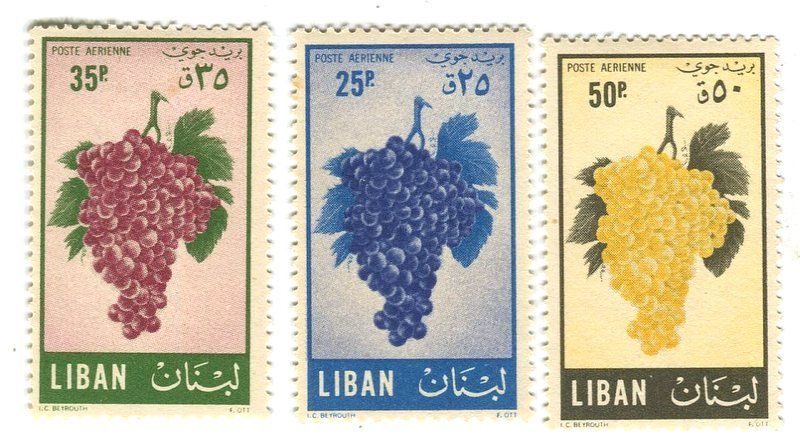 Tutti i francobolli: Briefmarken "Weintrauben". Libanon – Usato da Basel venduto da Butsch5