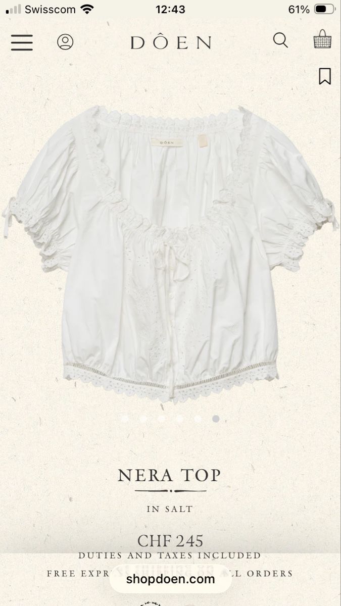 Dôen Camicette: Doen Nera top blouse – Nuovo (secondo la descrizione) da Bottmingen venduto da Poppyfields 1