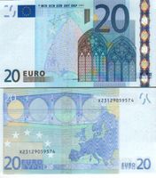 20 Euro X Deutschland R005 signatur trichet unc