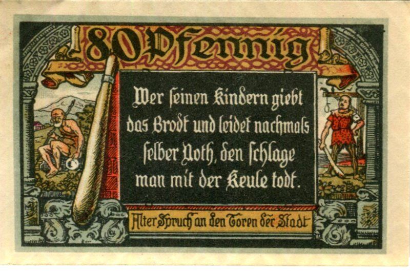 Banconote: Notgeld "80 Pfennig. Jüterbog 1920" – Usato da Basel venduto da Butsch5