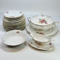Service de table vintage Walbrzych Pologne, 22 pièces