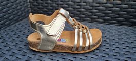 DENO Echtleder Sandalen 22 Neu Gold(291)