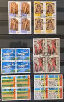 Schweiz 1997: 6x 4er-Blöcke gestempelt (Swissair, Europa etc