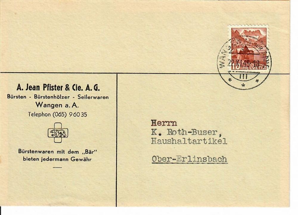 PK, A. Jean Pfister & Cie. Seilerwaren - Wangen a.A. (Gebraucht) in ...