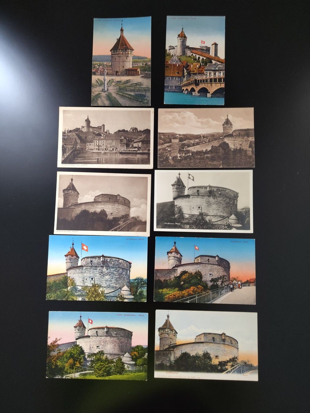 Cartoline postali: 10 x Munot, Unot ab ca 1910 – Usato da Ohmstal venduto da Lebensfreude05