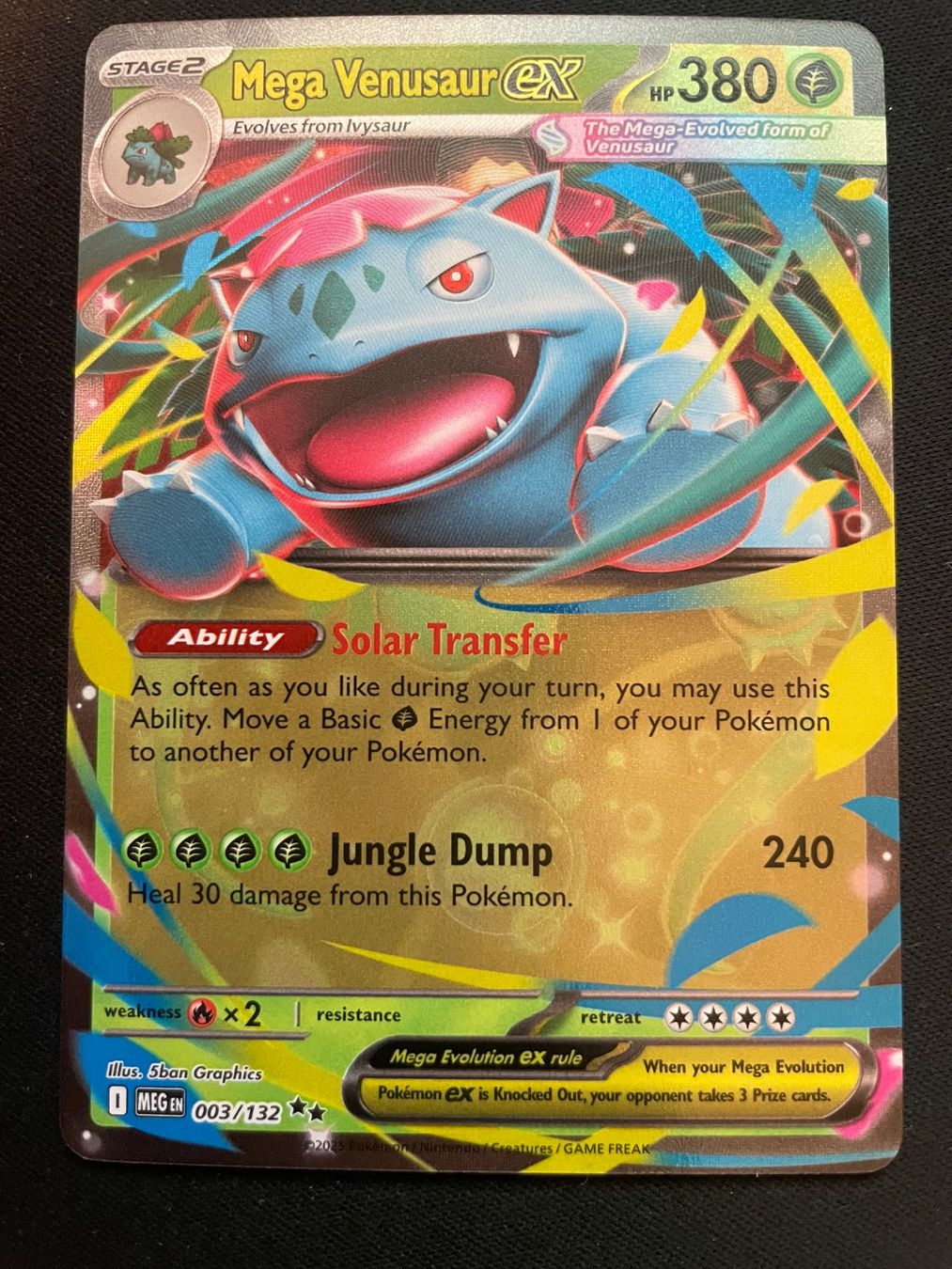 Pokémon Carte collezionabili: Mega Venusaur ex 003/132 – Mega Evolution MEG – EN – Usato da Lausanne venduto da TheMahoc