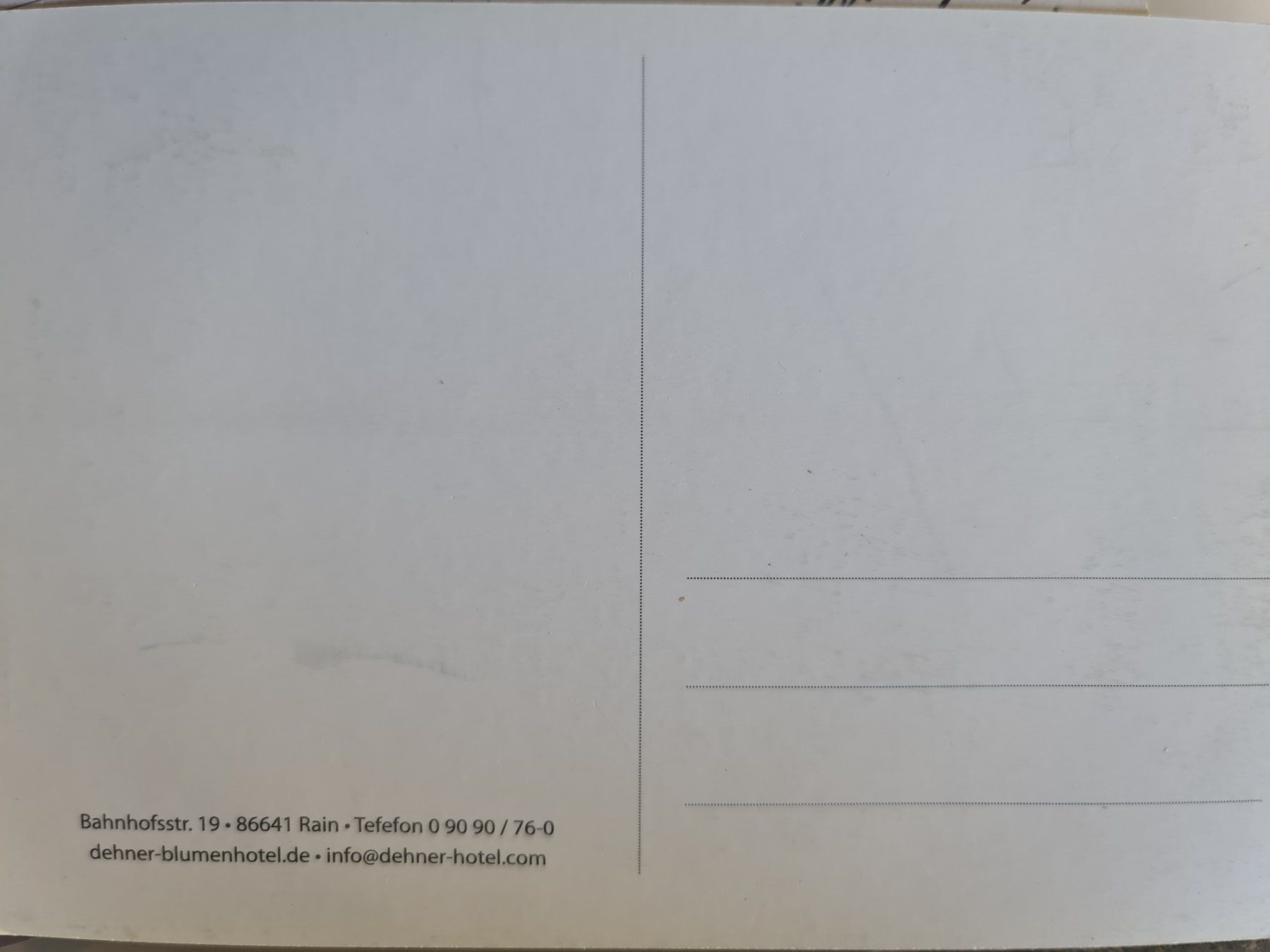 Cartoline postali: Ansichtskarte Hotel Blumen Hitel Dehner Rain – Usato da Dintikon venduto da Vexi 1