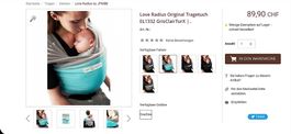 Tragetuch von 2- 14 kg. Elastisch