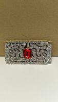 Schmuckbrosche Rot Stein Grösse 4.5cm Neu 