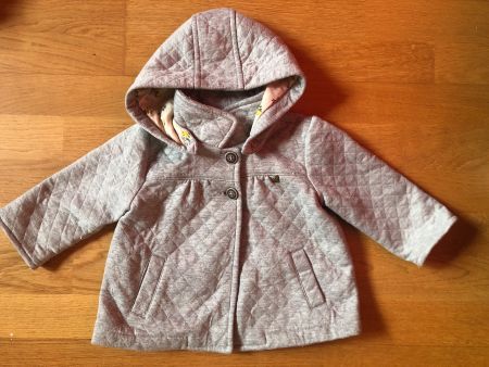 Graue Baby Jacke mit Kapuze, Grösse 74, Guter Zustand!