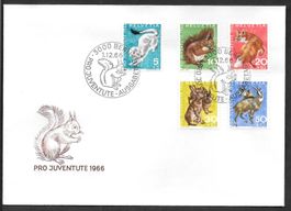 FDC Pro Juventute Serie 1966 ET Bern 1.12.1966 Hans Erni