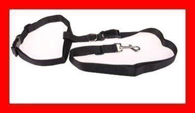 Joggingleine Hundeleine SCHWARZ BLACK Sportleine Bauchleine