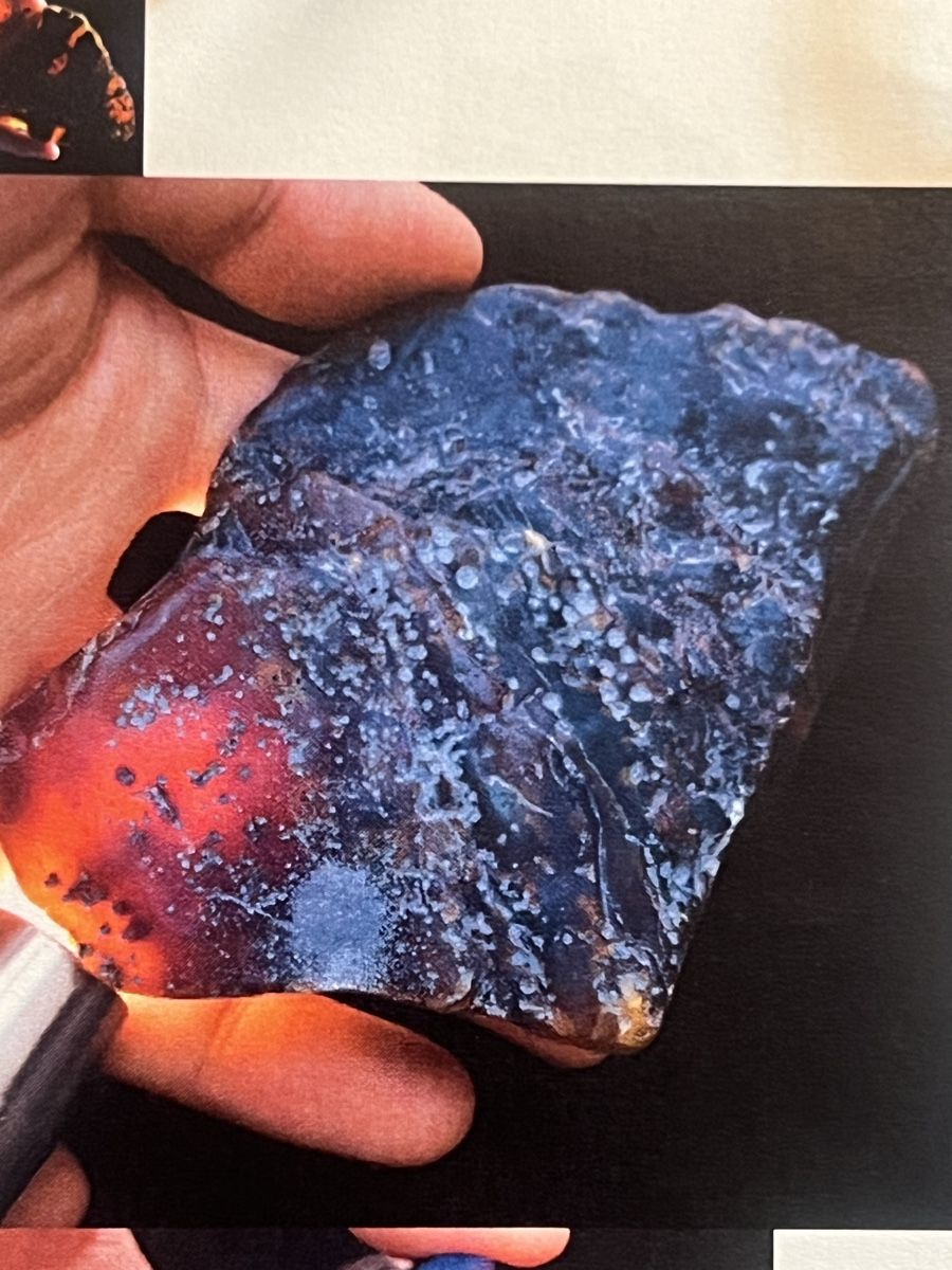 Fossili: Blauer Bernstein, teilweise Poliert – Usato da Oerlingen venduto da Lucaphil01 2