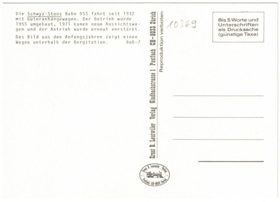 Cartoline postali: Stoos - Standseilbahn – Usato da Binningen venduto da Mountainrider 1