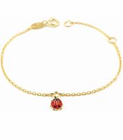  Marienkäfer 9K Gelbgold Armband 