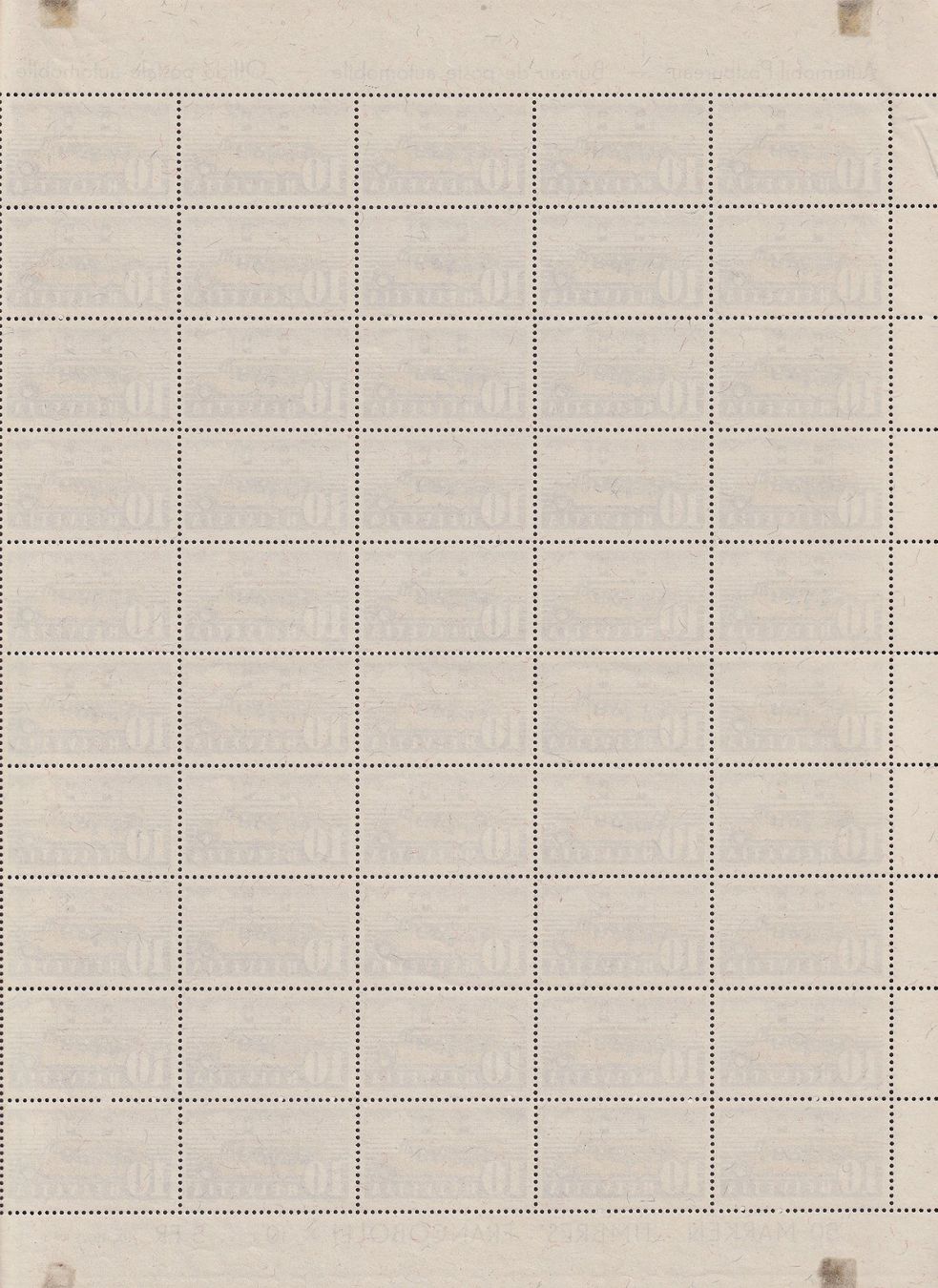Alle Briefmarken: 1937, Nr.210 Bogen voller Plattenfehler postfrisch ** 150.-+ – Gebraucht aus Sursee von Luzernerraute 1