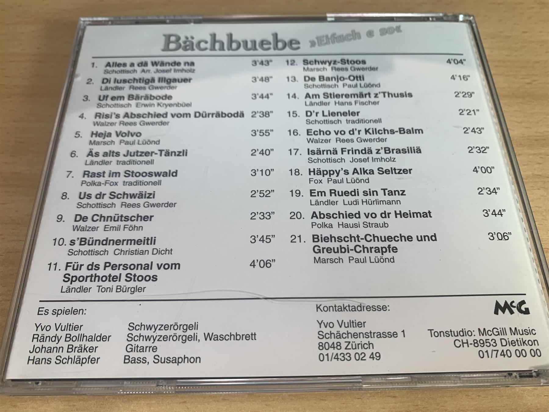 CD: Bächbuebe - Eifach a so – Usato da Rikon im Tösstal venduto da Alpenmutz 1