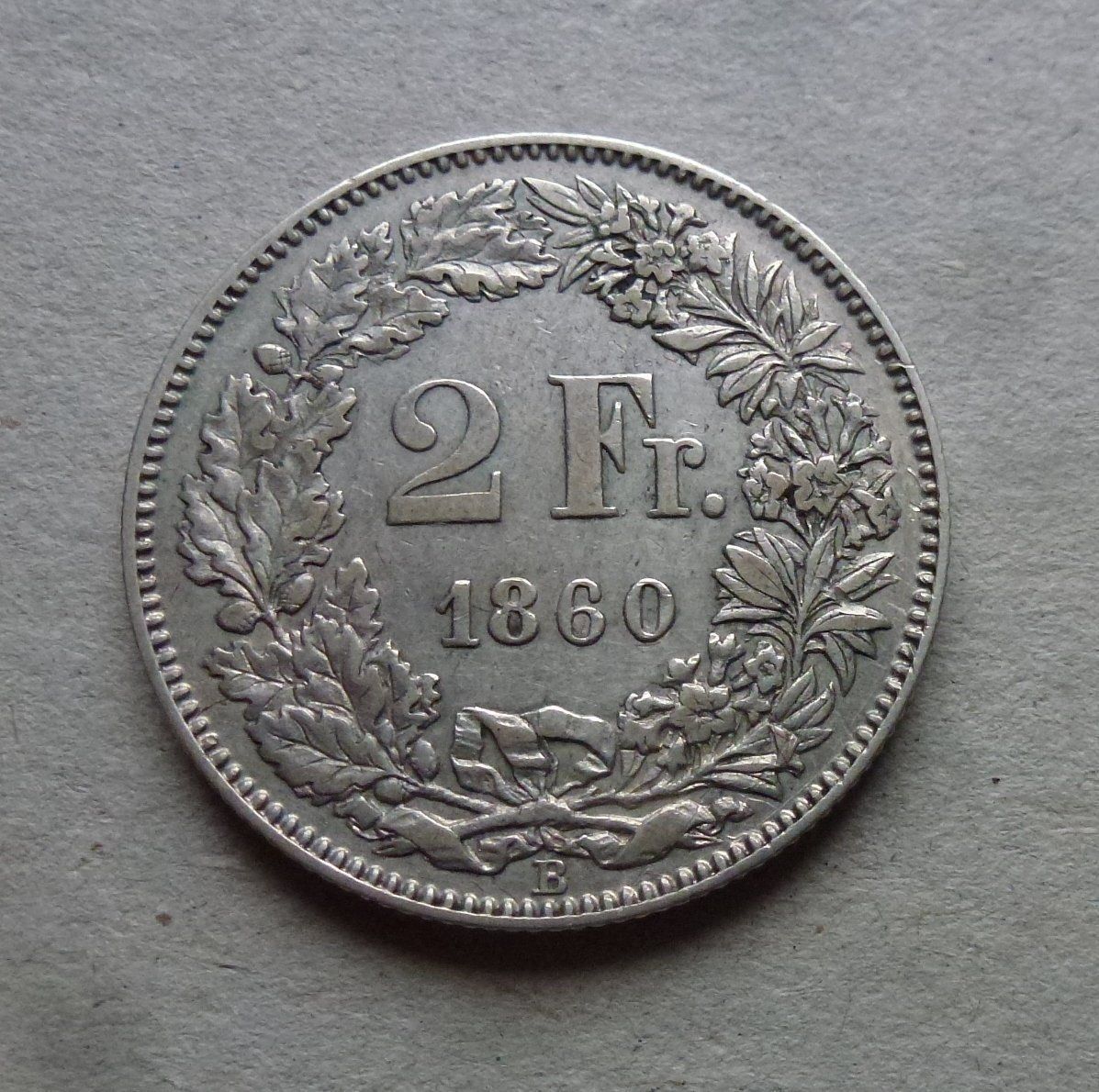 Tutti le monete: ++ 2.- Franken 1860, gute Erhaltung – Usato da Walkringen venduto da Casablanca777