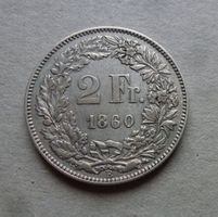 ++ 2.- Franken 1860, gute Erhaltung