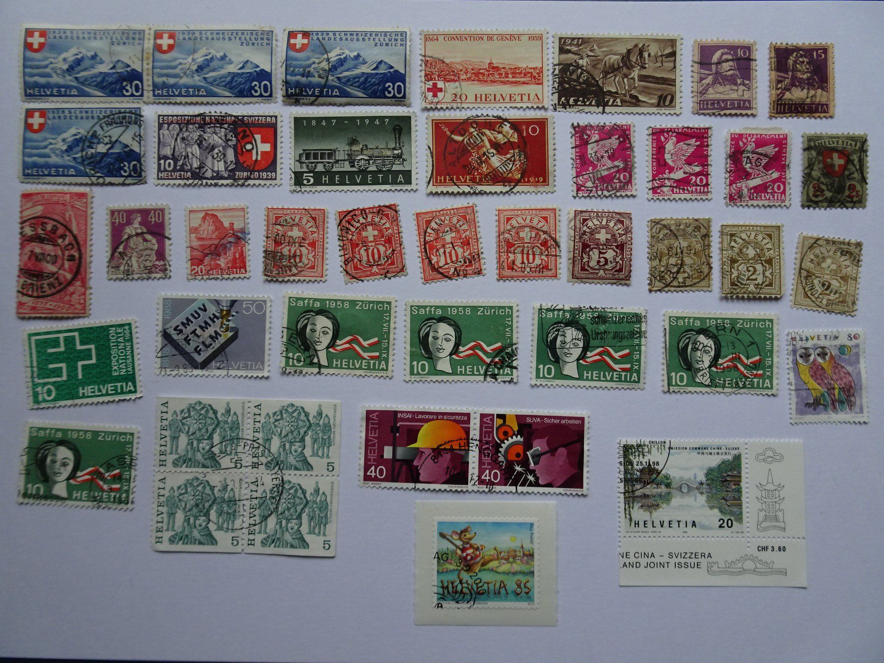 Tutti i francobolli: Restlot  1900-1998 – Usato da Aadorf venduto da Chnorli-Furz