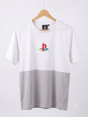 PlayStation T-Shirt Original Licensed Product Gr. L weiss Re