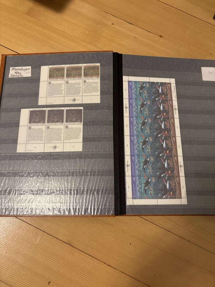 Alle Briefmarken: UNO Blöcke Briefmarken Schweiz Sammlung 1992 - 1995 – Neu (gemäss Beschreibung) aus Freienstein von Golfbueb 1