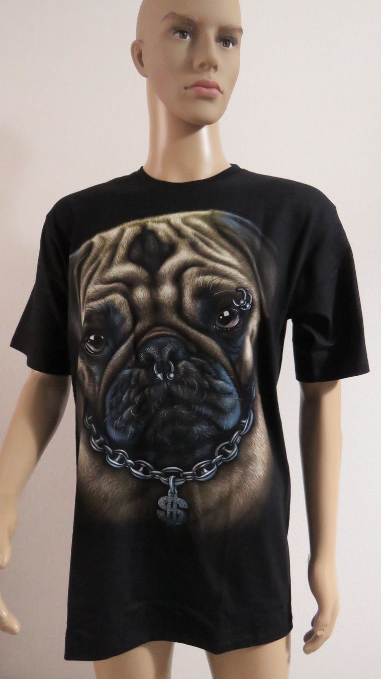 T-shirt: T-Shirt - MOPS  mit Piercing - Neu - Grösse: L – Nuovo e nell'imballaggio originale da Grenchen venduto da Yamahwildstar16 1