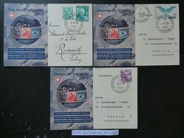 CH 1938 Tag der Briefmarke D, F + I gestempelt
